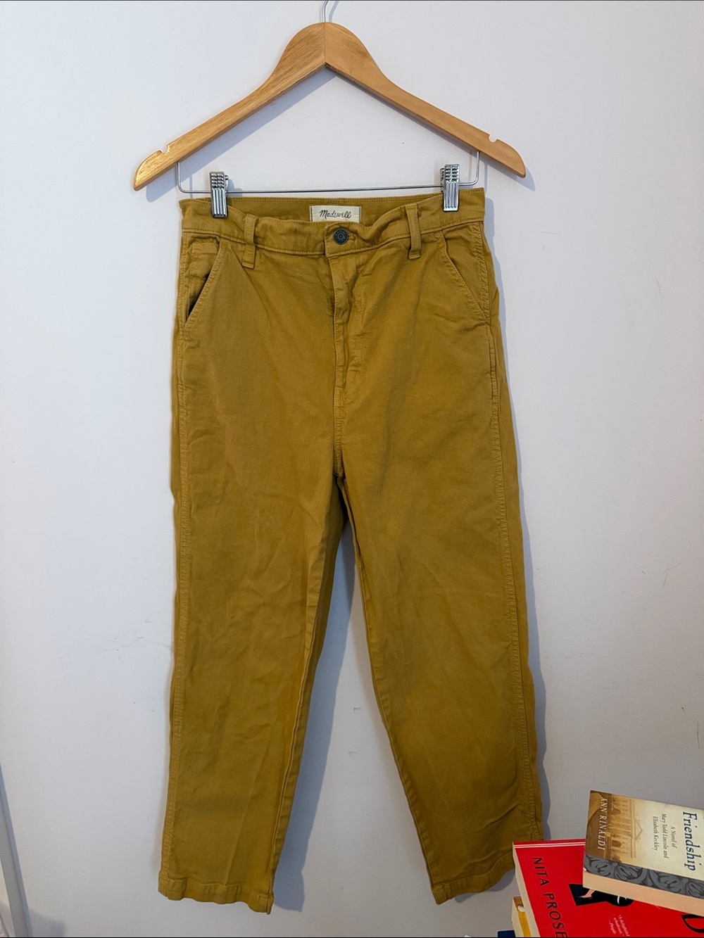 Madewell Straight-Leg Light Brown Pants